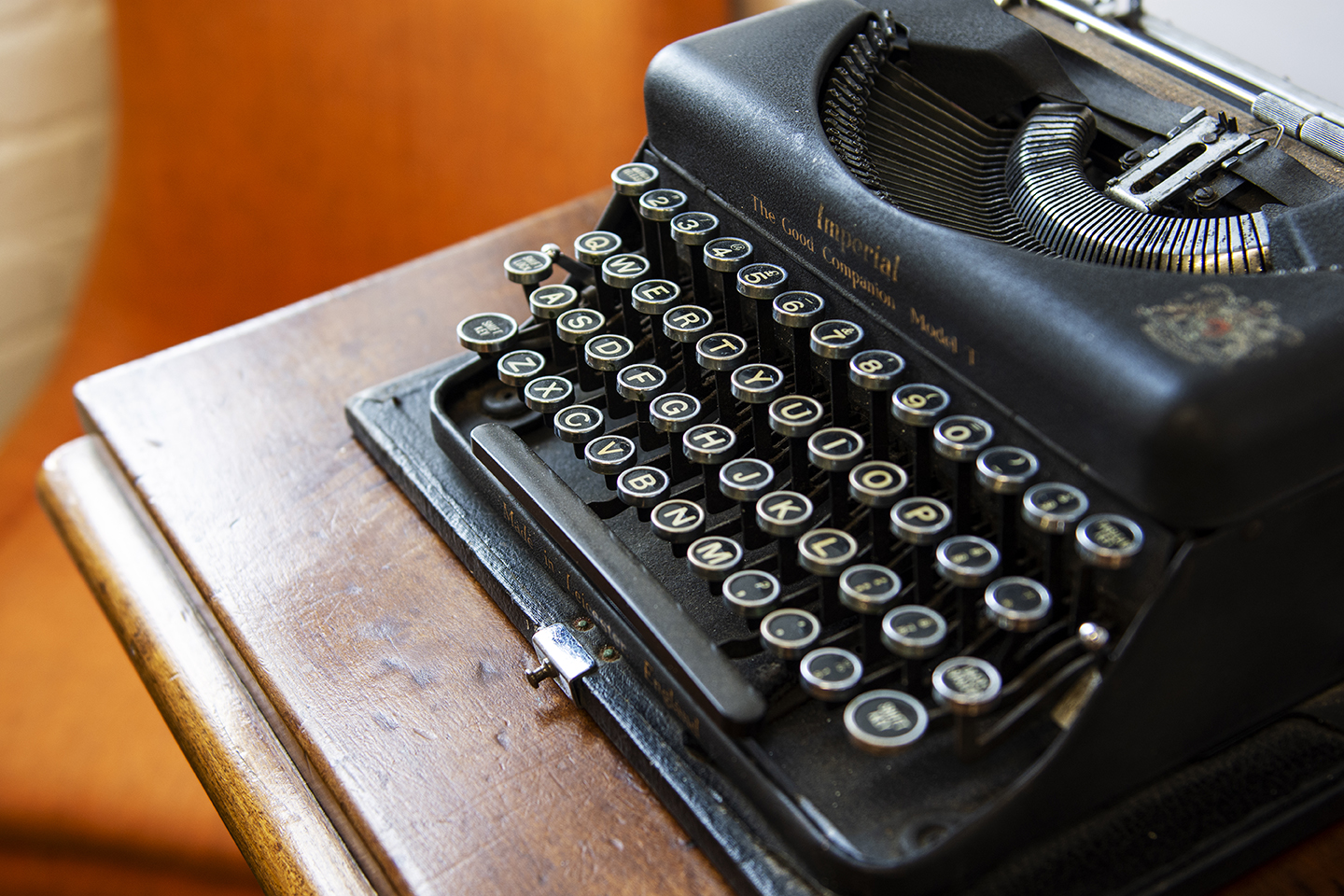 An old-fashioned typewriter. You probably won't use this for the job.