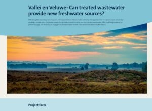 Screen shot of client RHDHV case study on Vallei en Veluwe: Can treated wastewater provide new freshwater sources?