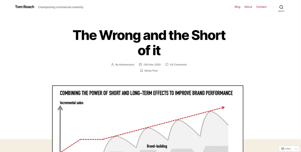 Blog Example B - The Wrong and the Short of it, by Tom Roach