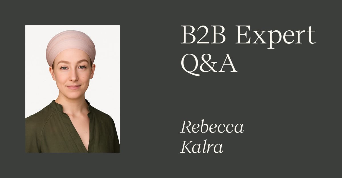 An image of Rebecca Kalra a B2B senior communication marketing manager in procurement