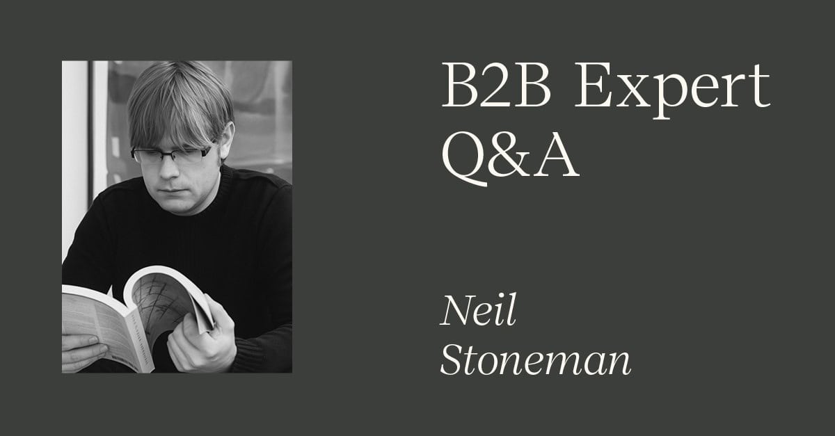 B2B marketing expert Neil Stoneman, Performance Marketer